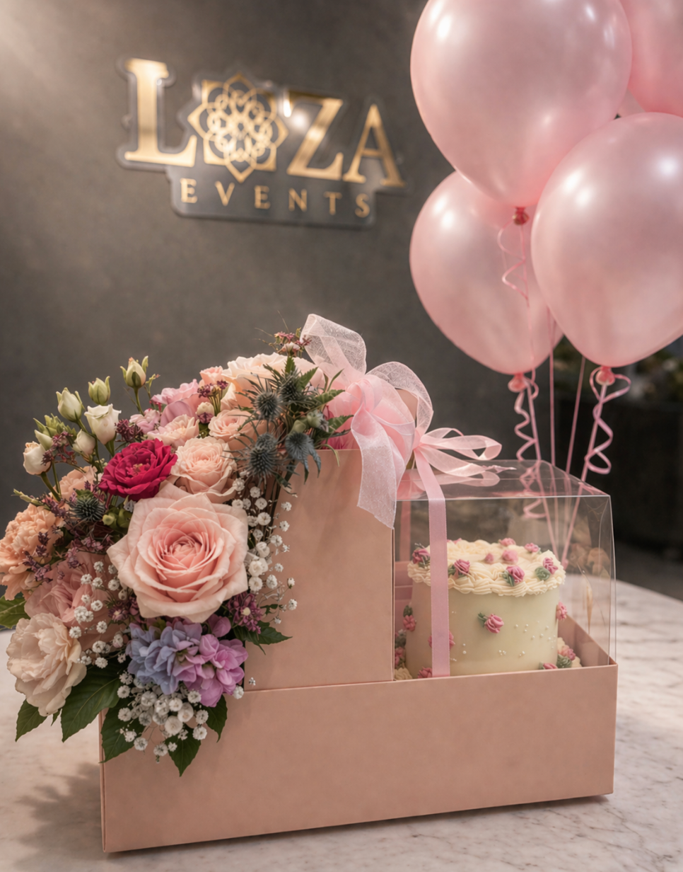 The Mother’s Day Luxe Bloom & Cake Caddy